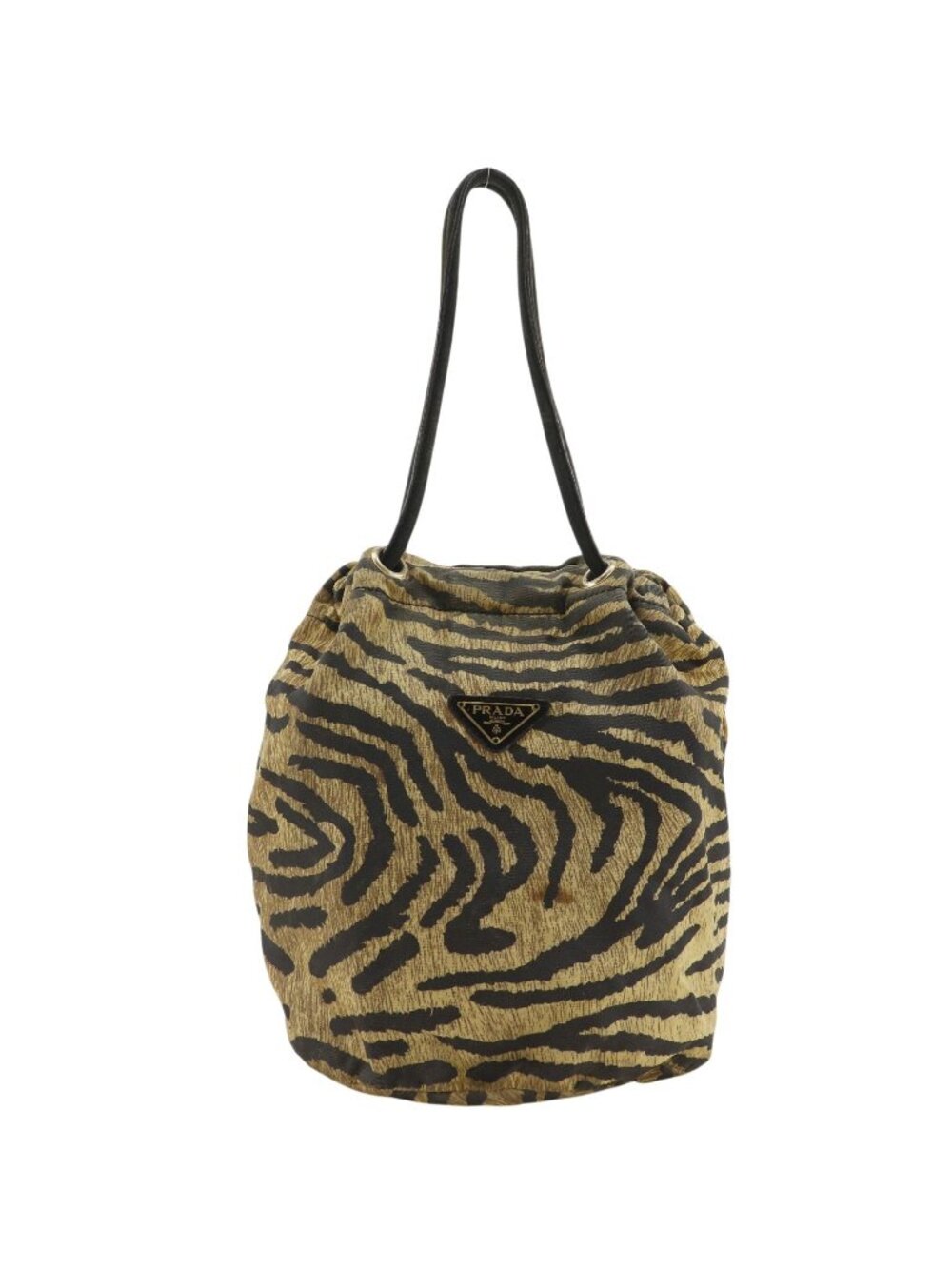 Prada Zebra Print Nylon Brown Handbag - Picture 1 of 10